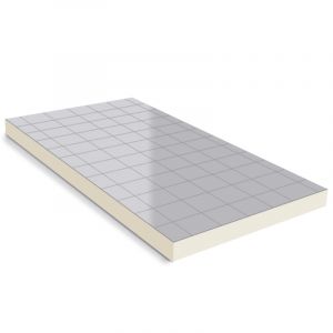 PIR 2-zijdig Aluminium 120 mm - 1200x600 mm - plaat à 0,72 m² Rd 5,45 m² KW